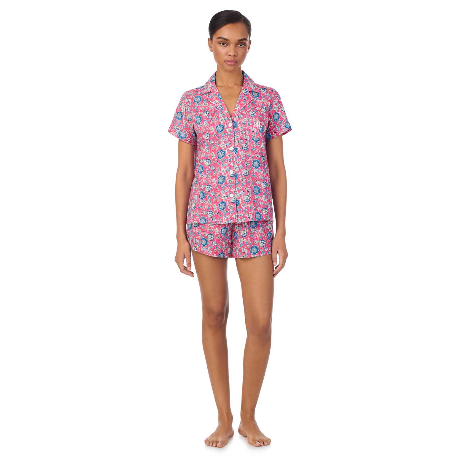 Lauren Ralph Lauren Classic Lawn S/S Notch Collar Boxer Set